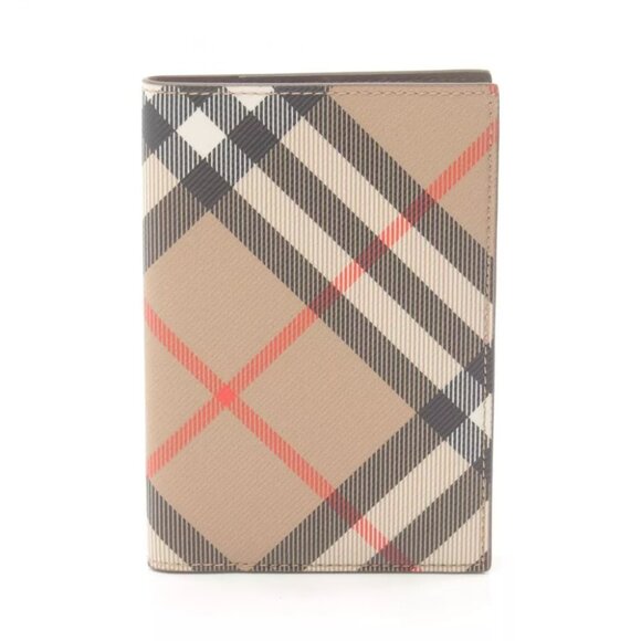 Auth BURBERRY Vintage check Card Holder 8091916 canvas Beige Multicolor NEW - Picture 1 of 4